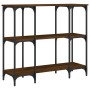 Mesa consola madera de ingeniería marrón roble 102x35x90 cm de , Mesas auxiliares - Ref: Foro24-834149, Precio: 65,17 €, Desc...