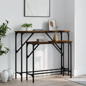 Konsolentische 2 Einheiten, Holzwerkstoff aus geräucherter Eiche von , Seitentische - Ref: Foro24-834142, Preis: 52,99 €, Rab...