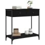 Black engineered wood console table 75x34.5x75 cm by , Side tables - Ref: Foro24-834175, Price: 59,93 €, Discount: %