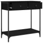 Black engineered wood console table 75x34.5x75 cm by , Side tables - Ref: Foro24-834175, Price: 59,93 €, Discount: %