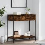 Mesa consola madera de ingeniería roble ahumado 75x34,5x75 cm de , Mesas auxiliares - Ref: Foro24-834177, Precio: 55,44 €, De...