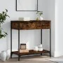 Smoked oak engineered wood console table 75x34.5x75 cm by , Side tables - Ref: Foro24-834177, Price: 54,16 €, Discount: %