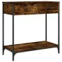 Smoked oak engineered wood console table 75x34.5x75 cm by , Side tables - Ref: Foro24-834177, Price: 54,16 €, Discount: %
