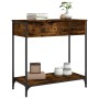 Mesa consola madera de ingeniería roble ahumado 75x34,5x75 cm de , Mesas auxiliares - Ref: Foro24-834177, Precio: 55,44 €, De...