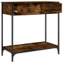 Mesa consola madera de ingeniería roble ahumado 75x34,5x75 cm de , Mesas auxiliares - Ref: Foro24-834177, Precio: 55,44 €, De...