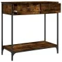 Smoked oak engineered wood console table 75x34.5x75 cm by , Side tables - Ref: Foro24-834177, Price: 54,16 €, Discount: %