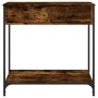 Mesa consola madera de ingeniería roble ahumado 75x34,5x75 cm de , Mesas auxiliares - Ref: Foro24-834177, Precio: 55,44 €, De...