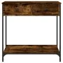 Smoked oak engineered wood console table 75x34.5x75 cm by , Side tables - Ref: Foro24-834177, Price: 54,16 €, Discount: %