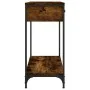Smoked oak engineered wood console table 75x34.5x75 cm by , Side tables - Ref: Foro24-834177, Price: 54,16 €, Discount: %