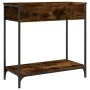 Smoked oak engineered wood console table 75x34.5x75 cm by , Side tables - Ref: Foro24-834177, Price: 54,16 €, Discount: %