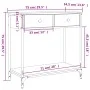Smoked oak engineered wood console table 75x34.5x75 cm by , Side tables - Ref: Foro24-834177, Price: 54,16 €, Discount: %