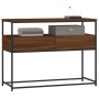 Mesa consola madera de ingeniería marrón roble 100x40x75 cm de , Mesas auxiliares - Ref: Foro24-834154, Precio: 82,99 €, Desc...