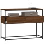 Mesa consola madera de ingeniería marrón roble 100x40x75 cm de , Mesas auxiliares - Ref: Foro24-834154, Precio: 82,99 €, Desc...