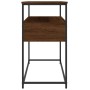 Mesa consola madera de ingeniería marrón roble 100x40x75 cm de , Mesas auxiliares - Ref: Foro24-834154, Precio: 82,99 €, Desc...