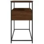Oak brown engineered wood console table 100x40x75 cm by , Side tables - Ref: Foro24-834154, Price: 81,70 €, Discount: %