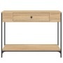 Mesa consola madera de ingeniería roble Sonoma 100x34,5x75 cm de , Mesas auxiliares - Ref: Foro24-834161, Precio: 66,20 €, De...