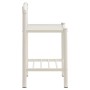 Mesita de noche metal vidrio blanco transparente 45x34,5x62,5cm de vidaXL, Mesitas de noche - Ref: Foro24-325098, Precio: 38,...