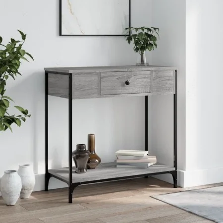 Mesa consola madera de ingeniería gris Sonoma 75x34,5x75 cm de , Mesas auxiliares - Ref: Foro24-834168, Precio: 59,83 €, Desc...
