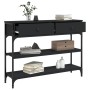 Mesa consola madera de ingeniería negra 100x25x75 cm de , Mesas auxiliares - Ref: Foro24-834180, Precio: 89,43 €, Descuento: %