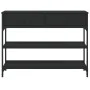 Black engineered wood console table 100x25x75 cm by , Side tables - Ref: Foro24-834180, Price: 88,91 €, Discount: %