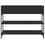 Mesa consola madera de ingeniería negra 100x25x75 cm de , Mesas auxiliares - Ref: Foro24-834180, Precio: 89,43 €, Descuento: %
