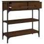Konsolentisch aus eichenbraunem Holzwerkstoff, 72,5 x 25 x 75 cm von , Seitentische - Ref: Foro24-834189, Preis: 78,21 €, Rab...