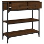 Mesa consola madera de ingeniería marrón roble 72,5x25x75 cm de , Mesas auxiliares - Ref: Foro24-834189, Precio: 79,65 €, Des...