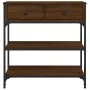 Konsolentisch aus eichenbraunem Holzwerkstoff, 72,5 x 25 x 75 cm von , Seitentische - Ref: Foro24-834189, Preis: 78,21 €, Rab...