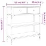 Konsolentisch aus eichenbraunem Holzwerkstoff, 72,5 x 25 x 75 cm von , Seitentische - Ref: Foro24-834189, Preis: 78,21 €, Rab...