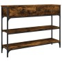 Mesa consola madera de ingeniería roble ahumado 100x25x75 cm de , Mesas auxiliares - Ref: Foro24-834182, Precio: 71,93 €, Des...