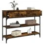 Mesa consola madera de ingeniería roble ahumado 100x25x75 cm de , Mesas auxiliares - Ref: Foro24-834182, Precio: 71,01 €, Des...