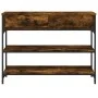 Mesa consola madera de ingeniería roble ahumado 100x25x75 cm de , Mesas auxiliares - Ref: Foro24-834182, Precio: 71,01 €, Des...