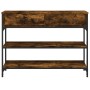 Mesa consola madera de ingeniería roble ahumado 100x25x75 cm de , Mesas auxiliares - Ref: Foro24-834182, Precio: 71,93 €, Des...