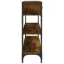 Mesa consola madera de ingeniería roble ahumado 100x25x75 cm de , Mesas auxiliares - Ref: Foro24-834182, Precio: 71,01 €, Des...
