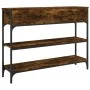 Smoked oak engineered wood console table 100x25x75 cm by , Side tables - Ref: Foro24-834182, Price: 71,01 €, Discount: %
