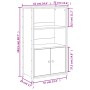Aparador alto madera de ingeniería marrón roble 62x32x103,5 cm de , Aparadores - Ref: Foro24-834219, Precio: 72,50 €, Descuen...