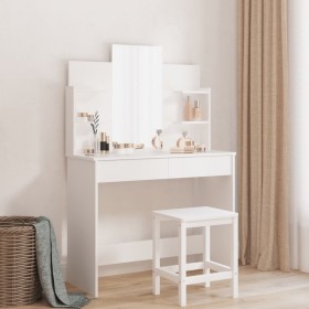 Tocador con espejo blanco 96x39x142 cm de , Tocadores para dormitorios - Ref: Foro24-837574, Precio: 98,01 €, Descuento: %