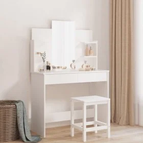 Tocador con espejo blanco 96x39x142 cm de , Tocadores para dormitorios - Ref: Foro24-837574, Precio: 96,56 €, Descuento: %