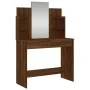 Tocador con espejo color marrón roble 96x39x142 cm de , Tocadores para dormitorios - Ref: Foro24-837581, Precio: 68,26 €, Des...