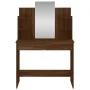 Tocador con espejo color marrón roble 96x39x142 cm de , Tocadores para dormitorios - Ref: Foro24-837581, Precio: 68,26 €, Des...