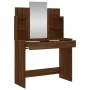 Tocador con espejo color marrón roble 96x39x142 cm de , Tocadores para dormitorios - Ref: Foro24-837581, Precio: 68,26 €, Des...