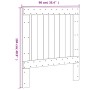 Cabecero de madera maciza de pino 90x104 cm de , Cabeceros y pies de cama - Ref: Foro24-358390, Precio: 40,73 €, Descuento: %