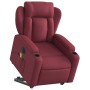 Sillón de masaje elevable eléctrico tela rojo tinto en Sillones | Comprar online en Foru.es