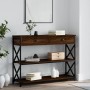 Mesa consola madera de ingeniería marrón roble 100x28x75 cm de , Mesas auxiliares - Ref: Foro24-834194, Precio: 97,47 €, Desc...