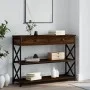 Oak brown engineered wood console table 100x28x75 cm by , Side tables - Ref: Foro24-834194, Price: 94,26 €, Discount: %
