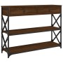 Mesa consola madera de ingeniería marrón roble 100x28x75 cm de , Mesas auxiliares - Ref: Foro24-834194, Precio: 97,47 €, Desc...