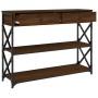 Mesa consola madera de ingeniería marrón roble 100x28x75 cm de , Mesas auxiliares - Ref: Foro24-834194, Precio: 97,47 €, Desc...
