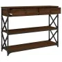 Oak brown engineered wood console table 100x28x75 cm by , Side tables - Ref: Foro24-834194, Price: 94,26 €, Discount: %
