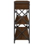 Mesa consola madera de ingeniería marrón roble 100x28x75 cm de , Mesas auxiliares - Ref: Foro24-834194, Precio: 97,47 €, Desc...