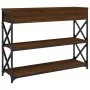 Oak brown engineered wood console table 100x28x75 cm by , Side tables - Ref: Foro24-834194, Price: 94,26 €, Discount: %